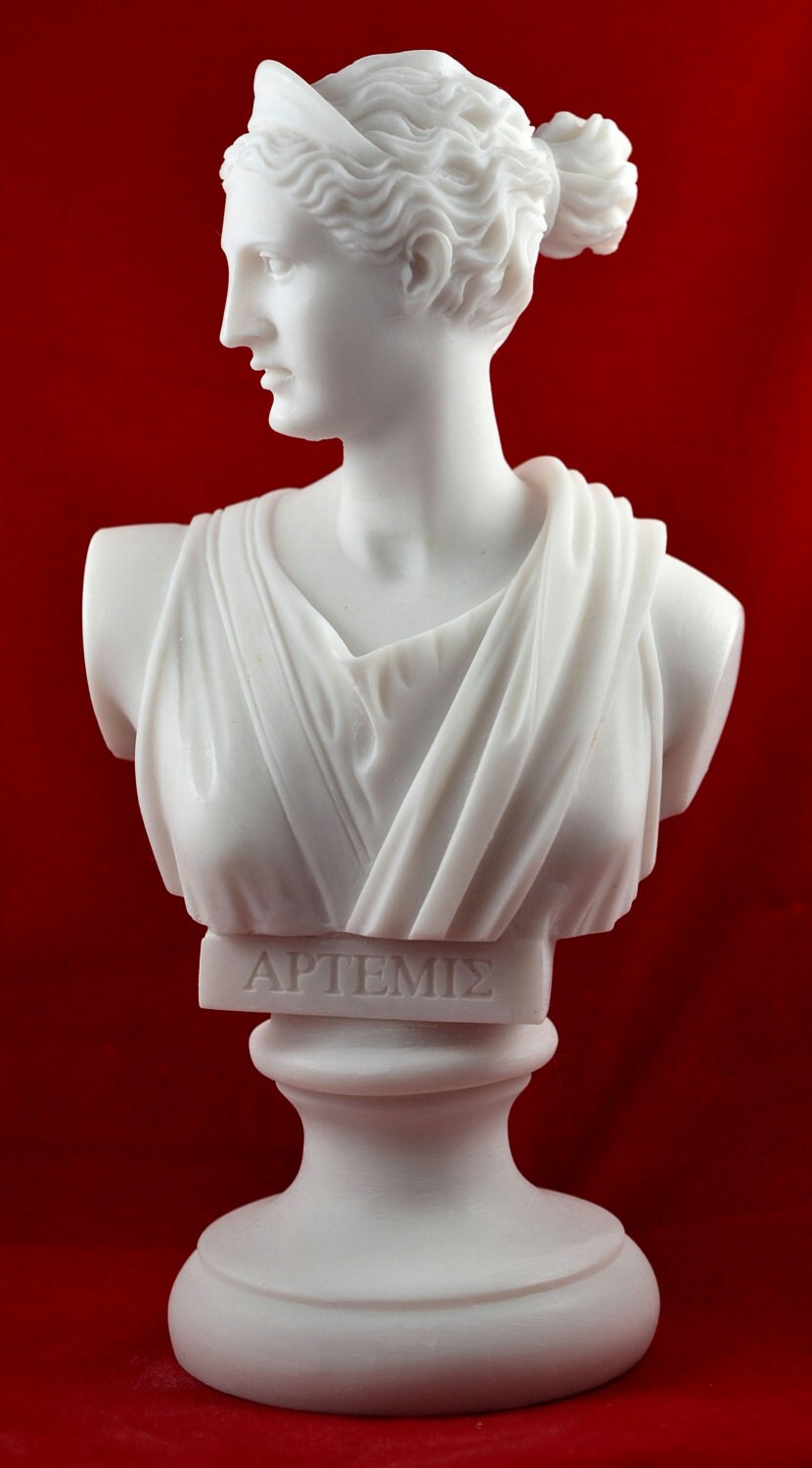 Artemis Diana Bust Greek Statue Nature Moon Goddess New