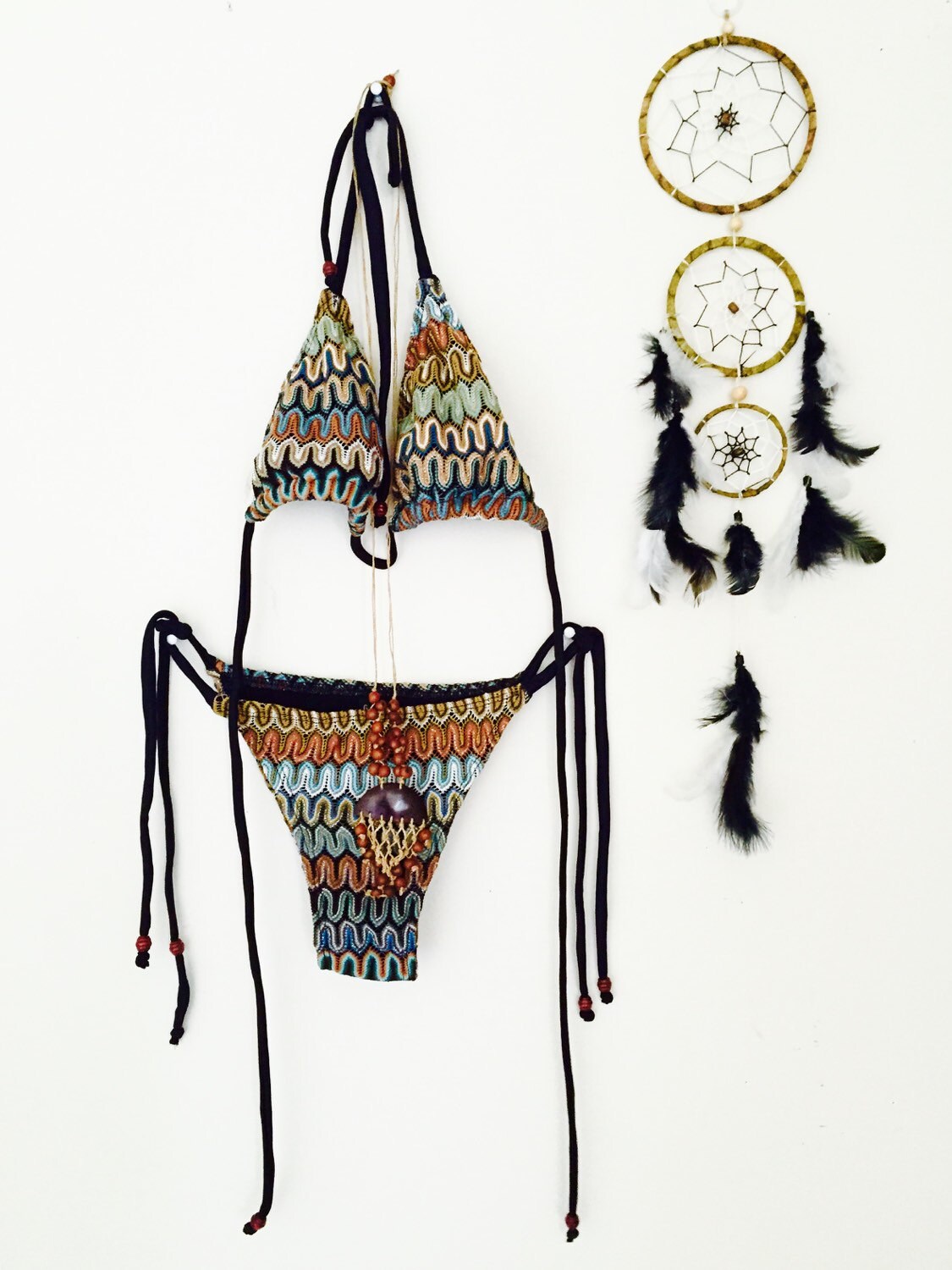 Brazilian Bikini Set Triangle Bikini Boho Trend Beach