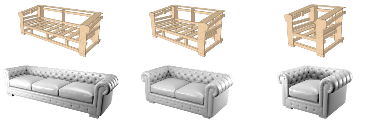 A Hand Made Copy Of Chesterfield Sofa Blueprints And A Hand Made Copy Of Chesterfield Sofa Blueprints And Course