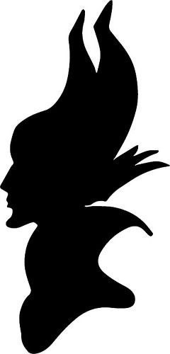 SVG disney maleficient Maléfica silueta contorno Maléfica