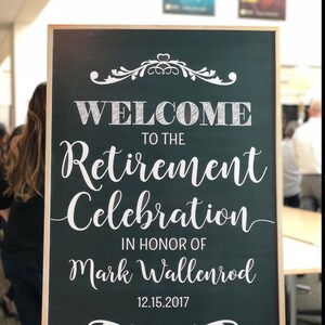 Retirement Party Sign Welcome to the Retirement Celebration