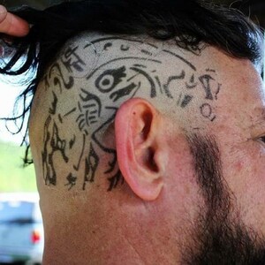 head ragnar tattoo vikings custom temporary cosplay stars