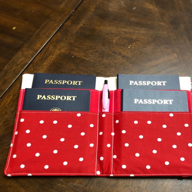 Family Passport Holder Chevron Passport Cover Holds 4