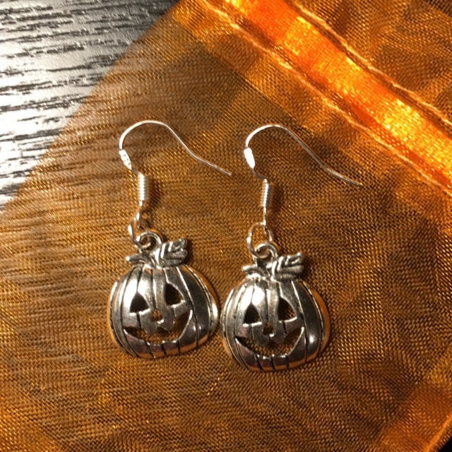 50% On SALE Pumpkin Earrings..Halloween Earrings..Halloween