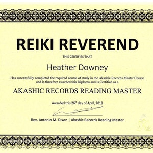 Akashic Records Reading Master Certificate
