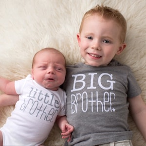 Big Brother shirt and litte brother bodysuit new baby