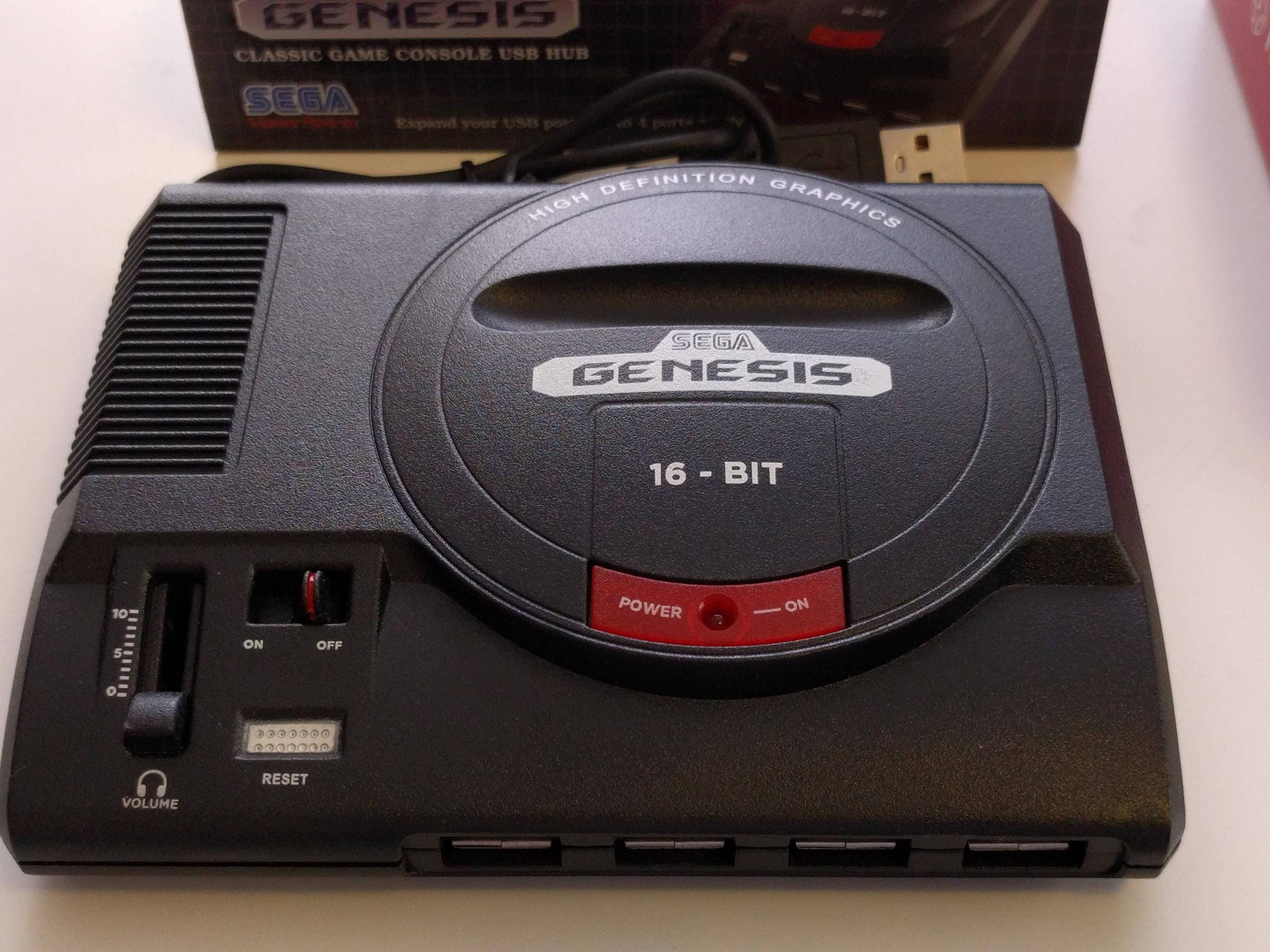 Mini Sega Genesis case pre-modded and ready for Raspberry Pi 3