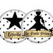 Set of 2 resin cabochons, craft, round, 25mm Duo 05, little prince, Star