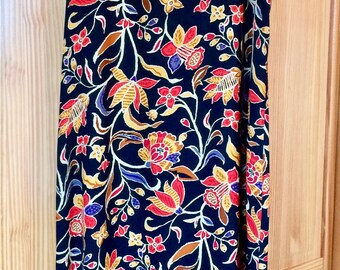 Vintage, 90's, Rayon Floral Maxi Dress , Vintage Boho Maxi Dress- Size Medium