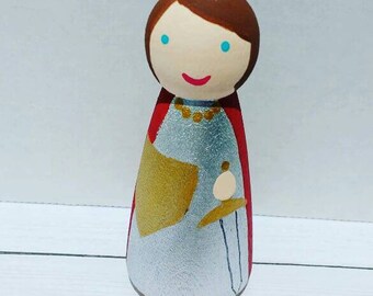 St. Joan of Arc Peg Doll