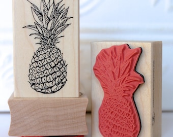 Pineapple fruit rubber stamp from oldislandstamps