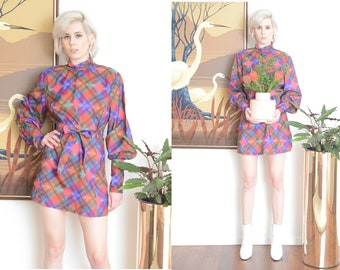Rainbow Plaid Ultra Mini