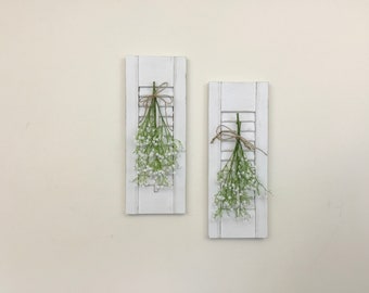 Farmhouse Decor, Shutter Wall Decor, Farmhouse Shutters, Farmhouse Swag
