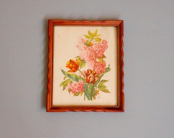 vintage floral bouquet framed picture