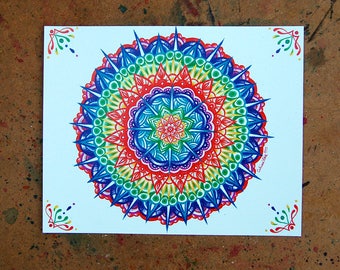 Download Rainbow mandala | Etsy