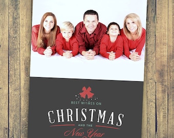 Photo Christmas Card - Digital File (Best Wishes)