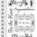 American Crafts Wedding Stamps Clear Stamp Set Mr and Mrs Stamps Tie The Knot Wedding Cake Just Married To Have And To Hold Love Stamps