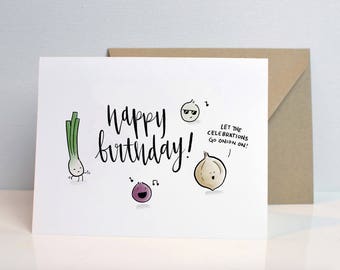 Onion Birthday Card