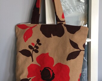 Cotton tote with zipper, tote, laptop tote, book bag