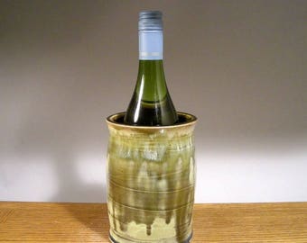 Wheel Thrown Pottery Wine Chiller , Stoneware Wine Chiller , Pottery Wine Cooler , Wine Chillers , Asparagus Keeper , Jon Whitney Pottery