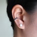 Crystal Band Ear Cuff, Stainless Steel 316L, Hypoallergenic. Can wear individual or stack