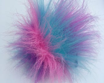 Rainbow Faux Fur Pom Pom