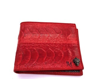 Paws of ostrich leather wallet