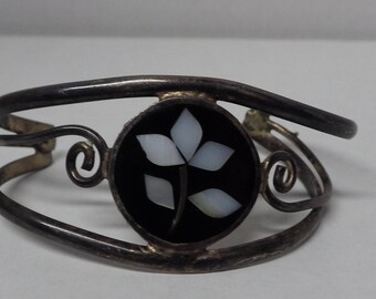 Alpaca Mexico Cuff Bracelet Inlay