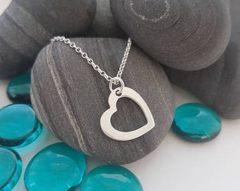 Sterling Silver Heart Necklace.