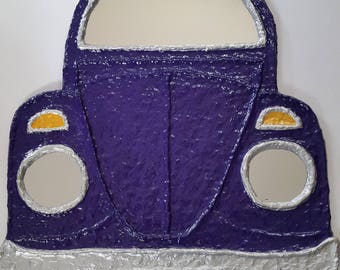 VW Beetle Mirror, Volkswagen Bug Mirror in Purple