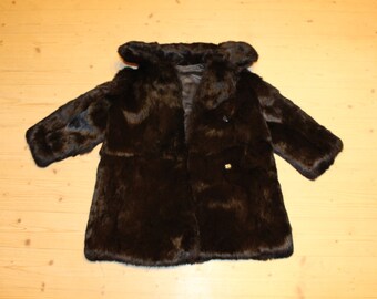 Kids fur coat Rabbit fur coat Childrens winter coat Soviet vintage kids fur coat Soviet kids clothing Vintage kids coat Real fur coat