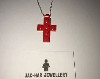 Lego cross on an 18inch (approx) stainless steel chain