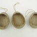 Paper mache cracked egg ornament set of 3