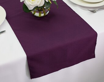 Plum Polyester Table Runner | Wedding Table Runners