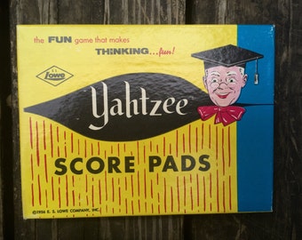 Vintage Yatzee Scorepads, 1956