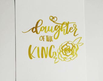 Daughter Of The King Handlettering Original Painting