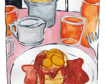 Breakfast in Paris (A5 print)