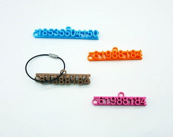 3D print Custom Phone No. Keyring