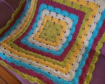 Crochet throw blanket