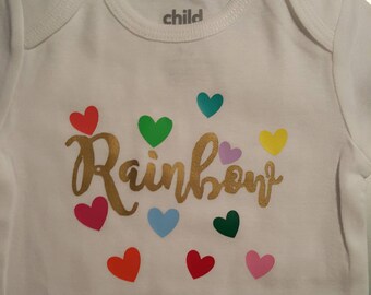 Rainbow baby Bodysuit Shower Gift Customizable