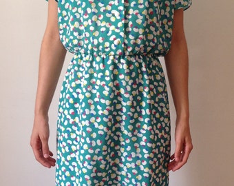 80s dress french vintage