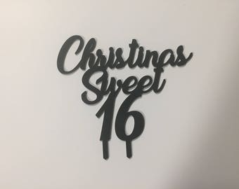 Personalized Sweet Sixteen Cake Topper