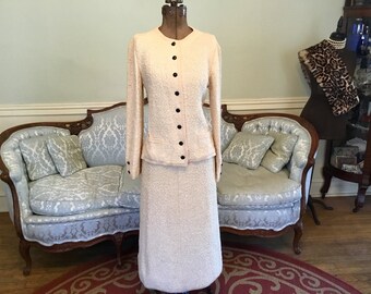 1950s Chenille Boucle Suit / Women’s Chenille Boucle Suit / Vintage Suit / Vintage Dress