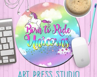 Funny Unicorn Mousepad - 9.5x7.9 Inch Desk Mat For Office & Gaming