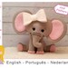 Felt Pattern Olivia the Elephant, softie pattern animal, plush pattern, pdf sewing pattern by Superskattig