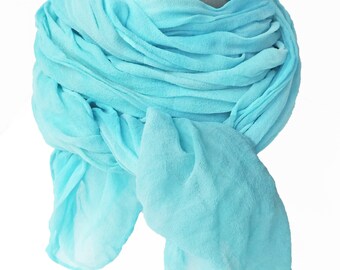 Womens scarves, robin egg blue scarf, aqua scarf, aqua silk scarf, blue silk scarf, blue chiffon scarf, trending now, mothers day gift