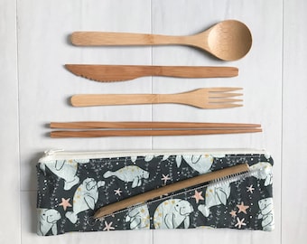 Zero Waste Wooden Utensil Set - Reusable Utensils - Zero Waste Kit