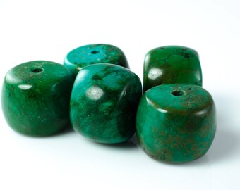 Turquoise Barrel Beads. Turquoise Bead. December Birthstone. Barrel Bead.