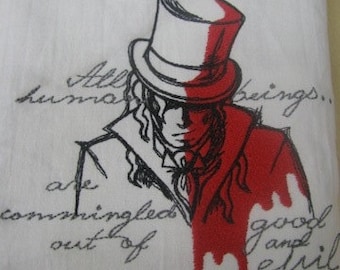 Dark Tales - Dr Jekyll and Mr Hyde Embroidered Flour Sack Hand Towel