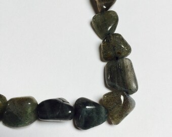 Labradorite Nugget Beads - 33 Pieces - #348